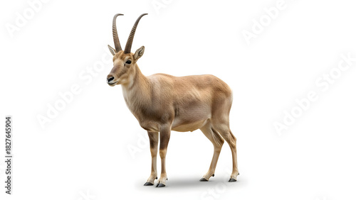 Pixelated Tibetan Antelope on White Background