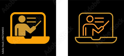 Online Lesson Vector Icon