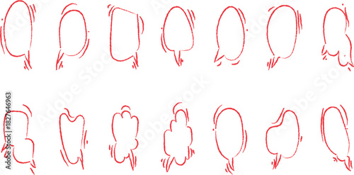 collection of hand drawn doodle bubble messages box for web and communication vector illustration 