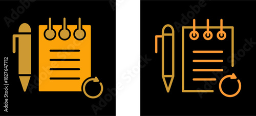 Rechecked Notes Vector Icon