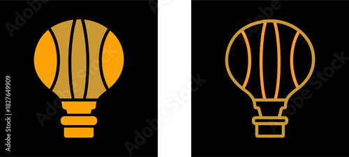 Hot Air Balloon Vector Icon
