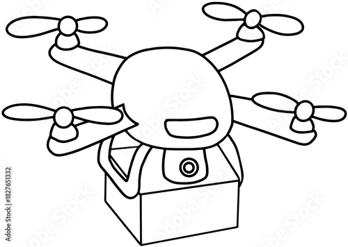 드론택배 라인드로잉