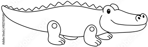악어인형 라인그림