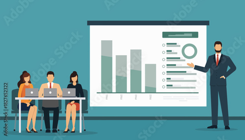Business Presentation Analyzing Data and Strategies for Corporate Growth and Success