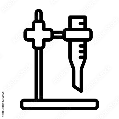 Burette Vector Line Icon Design