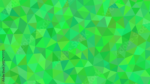 A vibrant green geometric background with a mosaic of triangles, creating a modern and eyecatching design, perfect for various applications