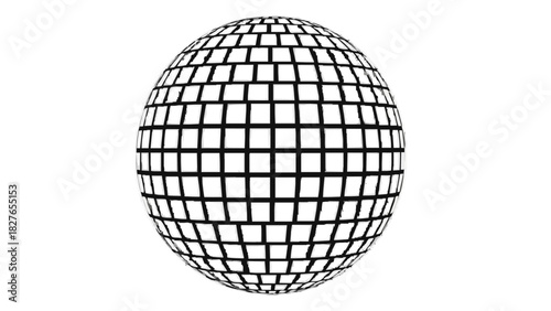 Modern geometric globe sphere design for creative concepts and technology