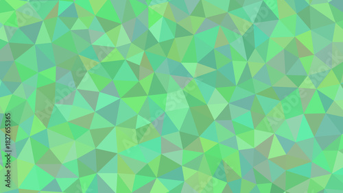 A mesmerizing mosaic of verdant triangles, a symphony of green hues dancing across the canvas, creating a captivating geometric landscape