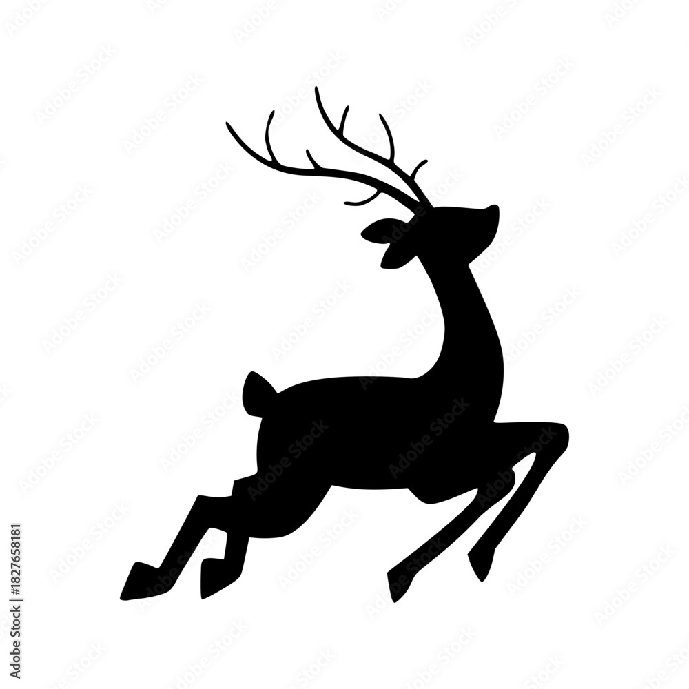 Fototapeta premium reindeer silhouette vector