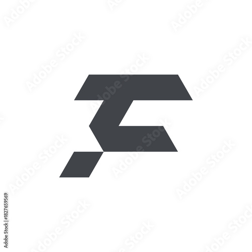 Free Download Abstract geometric logo design featuring a stylized letter F. - GFXLoad