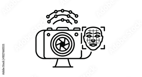 Facial recognition camera system for biometric security