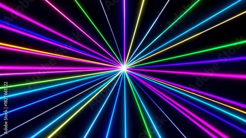 Vibrant Neon Laser Light Show for Party, Club, Concert, Event, Celebration, Technology, and Futuristic Design Background