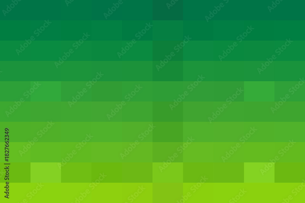 Obraz premium Abstract green pixel gradient background with block pattern and varying shades from dark to light, ideal for modern digital designs.