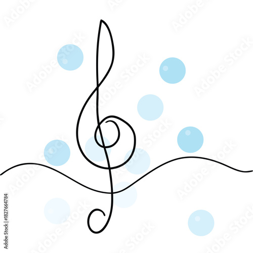 Simple music clef graphic