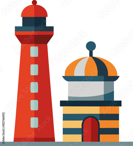 lighthouse on white background Pepper Grinder