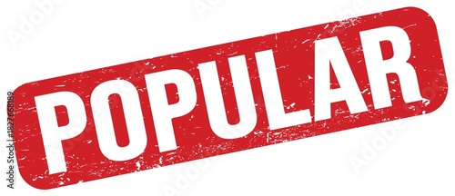 POPULAR text on red grungy stamp sign.