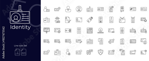 Identity Line Editable Icons set