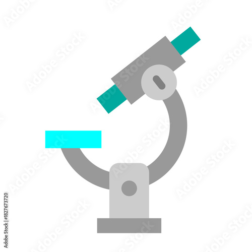Microscope Vector Flat Icon Design