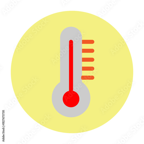 Thermometer Vector Flat Icon Design