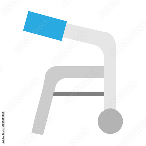 Medical Walker Vector Flat Icon Design