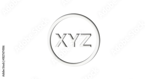 Free Download Abstract 3D silver metallic XYZ logo symbol concept graphic design element isolated PNG with Transparent Background - GFXLoad