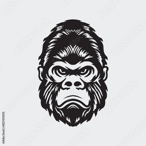 vector illustration of a gorilla