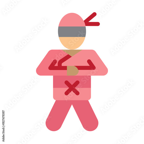 Ninja Special Vector Flat Icon Design