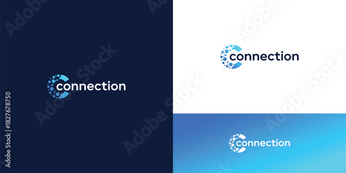 Innovate technology  connection startup symbol, modern, solution , isolated vector logo design