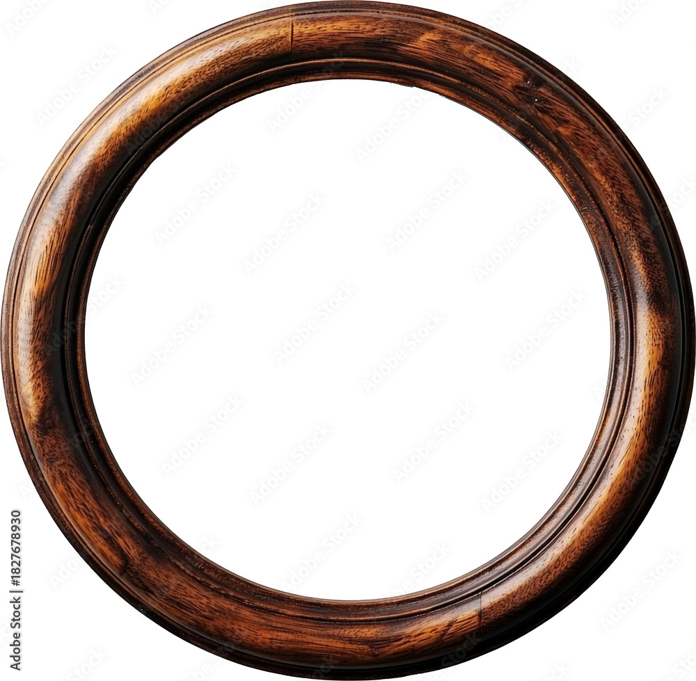 Obraz premium round wooden frame