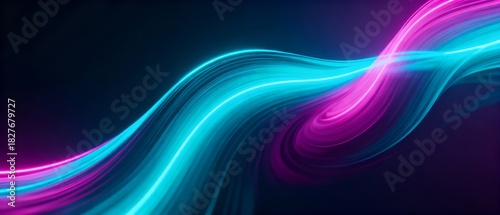 Wallpaper Mural Neon Fluid Lightstream Chromatic Waves Pink Blue Flow Motion 4K Futuristic AI
 Torontodigital.ca