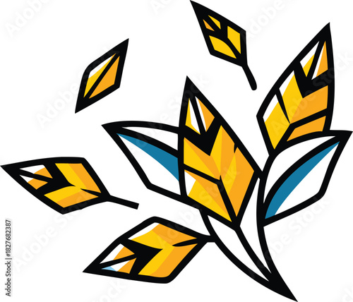 Surreal sunset blossom pattern with warm gradients