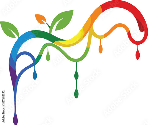 Surreal terrain pattern with fractal textures