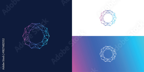 technology connection  symbol, vector  logo design