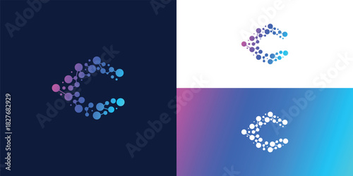 Innovate technology startup logo concept, digital solution symbol, isolated vector logo design