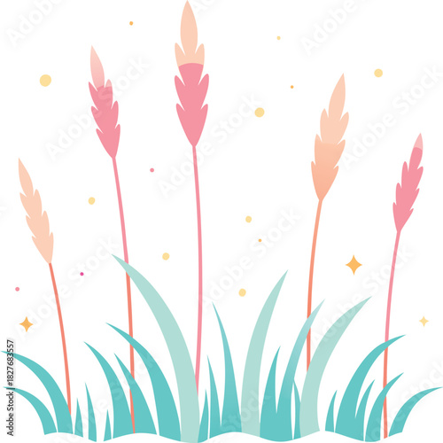 Vector fantasy pond world pattern with surreal koi