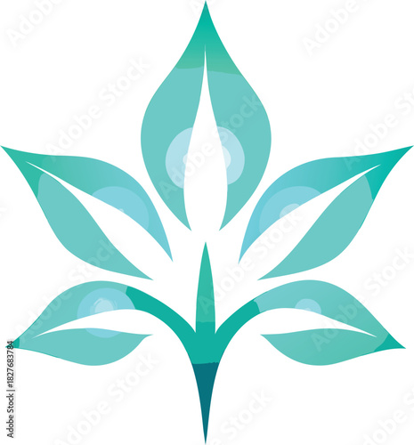 Vector moonlit valley pattern with geometric shadows