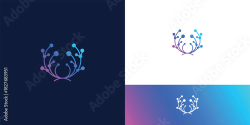 deer nature tech logo design inspiration