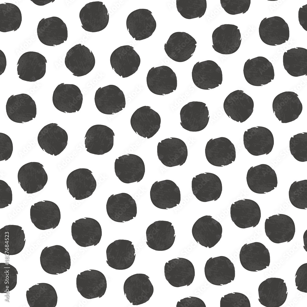 Fototapeta premium Seamless retro pinted circles pattern