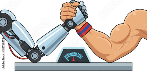 Intense Arm Wrestling Competition Between Human Muscle and Advanced Robotic Prosthetic Arm