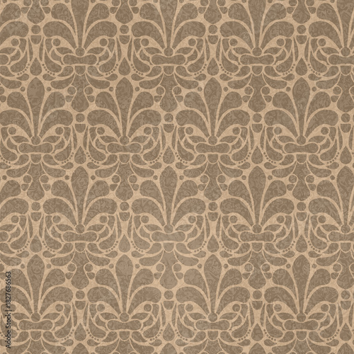 Seamless Ornamental Damask Pattern