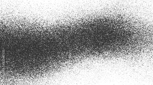 Black speckle texture spray paint effect on white background abstract