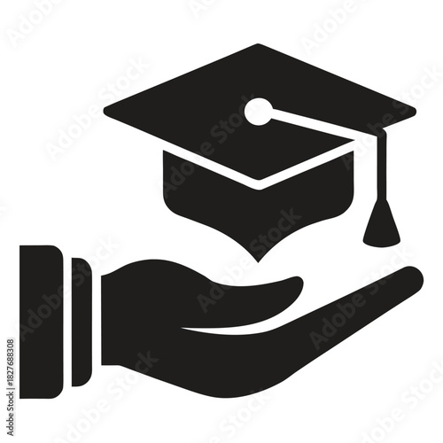 graduation cap vector icon
