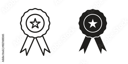Award icons Concepts. black solid and line stroke designs for web and app use