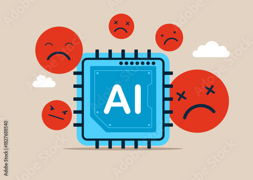 ai, artificial, automation, big data, bionic, bot, chat, chip, computer, concept, connection, cyber, danger, data, digital, dissatisfied, emoji, emoticon, fired, futuristic, generative, icon, idea, in