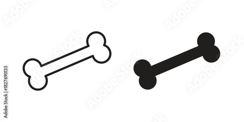 Bone icons Concepts. black solid and line stroke designs for web and app use