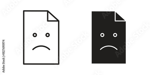 Broken Image icons Concepts. black solid and line stroke designs for web and app use
