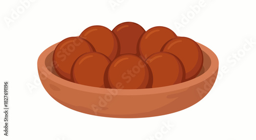 Ebo Ritual Offering Food Vector Afro-Brazilian Religion Orixa Clay Bowl