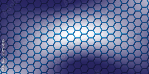 Modern Abstract Technology Black Background With Great Hexagons Polygonal. vector