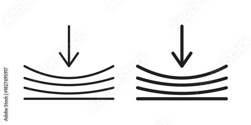 Elastic icons Concepts. black solid and line stroke designs for web and app use