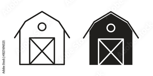 Farm icons Concepts. black solid and line stroke designs for web and app use